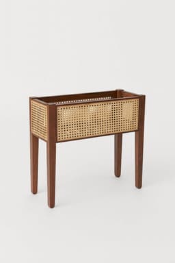 AltOrganisers Agathe Solid Wood Rattan Mesh Planter0 AltOrganisers Agathe Solid Wood Rattan Mesh Planter0