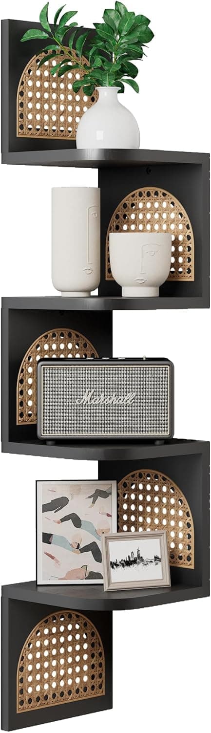 AltOrganisers Pippa 4-Tier Corner Floating Shelf AltOrganisers Pippa 4-Tier Corner Floating Shelf