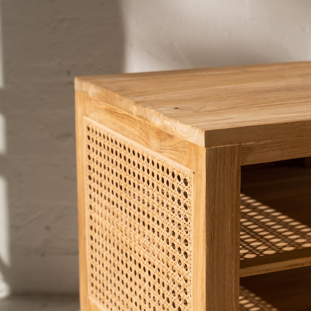 Urbanfry Homes Noor Acacia Bedside Table Urbanfry Homes Noor Acacia Bedside Table