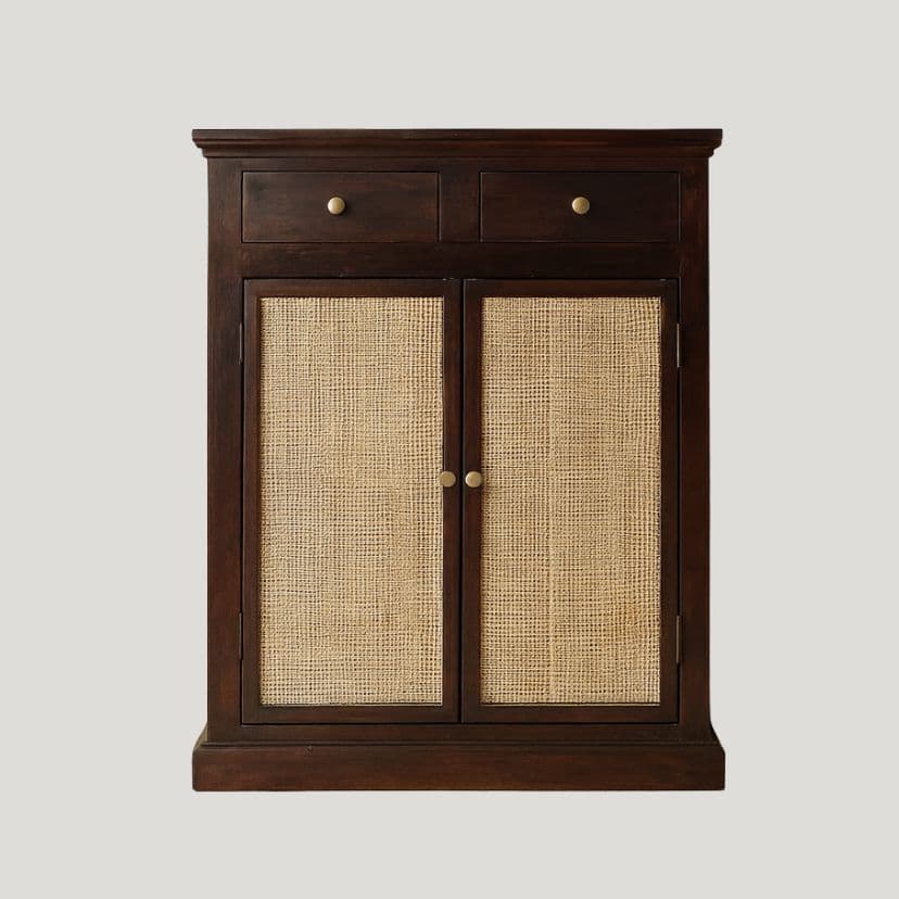 Urbanfry Homes Vesper Rattan Shoe Cabinet Urbanfry Homes Vesper Rattan Shoe Cabinet
