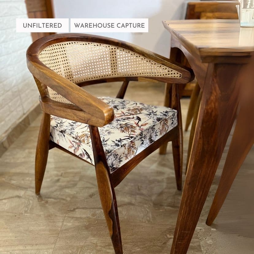 Urbanfry Homes Mustard Cane 4 Seater Dining Set Urbanfry Homes Mustard Cane 4 Seater Dining Set