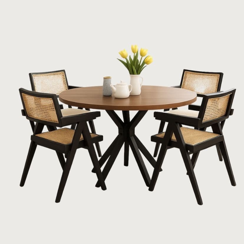 Urbanfry Homes Marlow Round Dining Set Urbanfry Homes Marlow Round Dining Set
