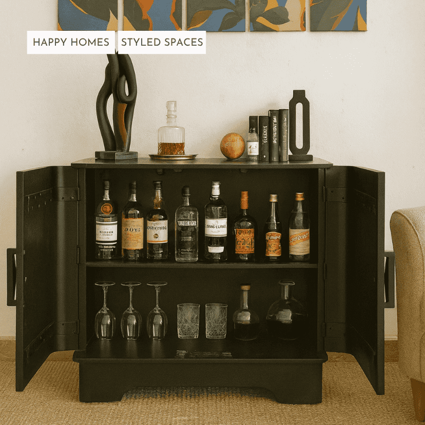 Urbanfry Homes Midnight Pour Cabinet Urbanfry Homes Midnight Pour Cabinet