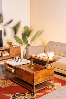 Urbanfry Homes Lift Top Solid Wood Coffee Table with Marble Top2 Urbanfry Homes Lift Top Solid Wood Coffee Table with Marble Top2