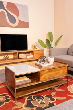 Urbanfry Homes Lift Top Solid Wood Coffee Table with Marble Top0 Urbanfry Homes Lift Top Solid Wood Coffee Table with Marble Top0