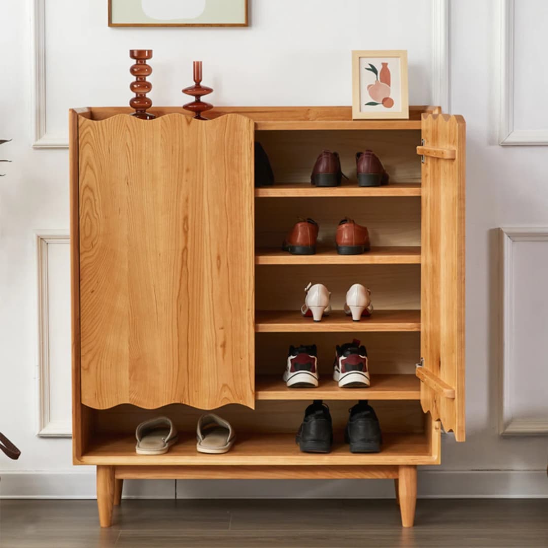 Urbanfry Homes Bimba Wooden Arch Shoe Cabinet Urbanfry Homes Bimba Wooden Arch Shoe Cabinet