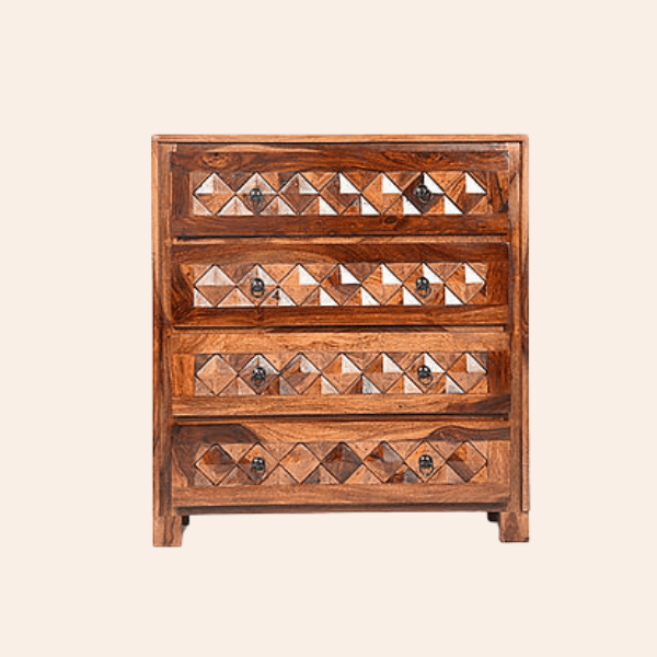 Urbanfry Homes Saavi Chest of Drawers - Solid Wood Bedroom Storage Urbanfry Homes Saavi Chest of Drawers - Solid Wood Bedroom Storage