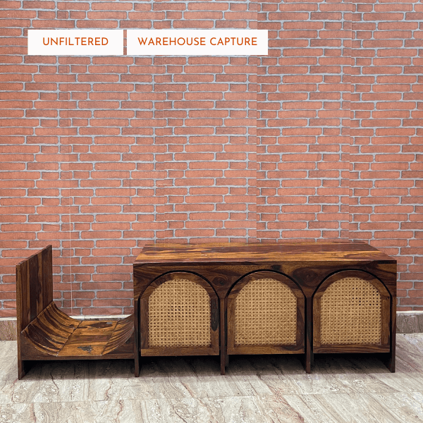 Urbanfry Homes Atarva Rattan TV Cabinet Urbanfry Homes Atarva Rattan TV Cabinet