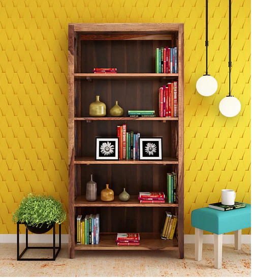 Wood Corner Bookcase