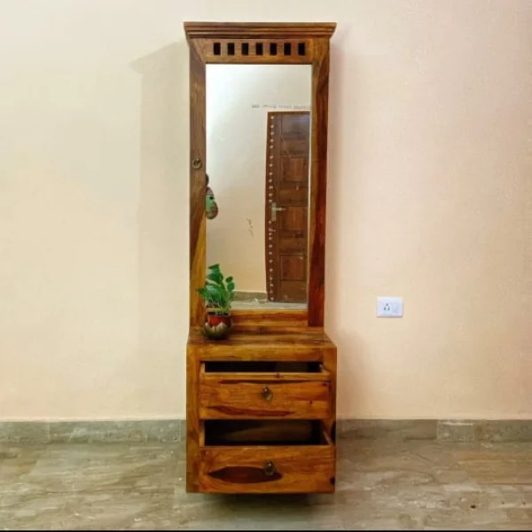 Sheesham Wood Dressing Table with Stool – WoodVestal