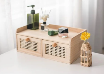 Urbanfry Home Ian Rattan Tabletop Storage Box for Office/kitchen counter/Bedroom